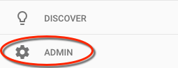 Google Analytics Admin Buttonn
