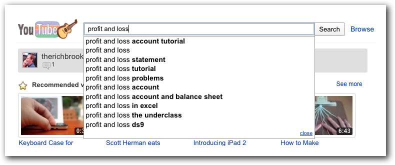 Profit & Loss Video Search Profit & Loss Video Search