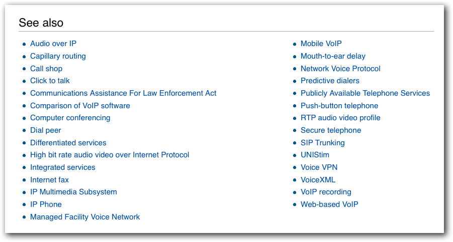 WikiPedia, See Also WikiPedia, See Also