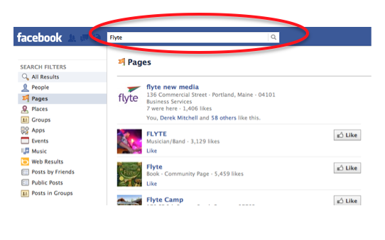 find my facebook page