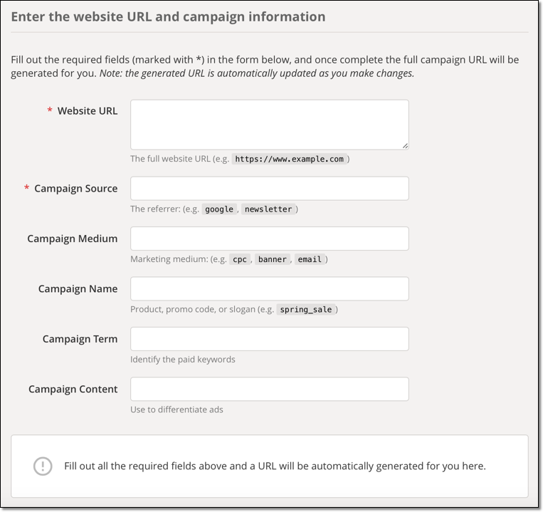 Google's Campaign URL Builder