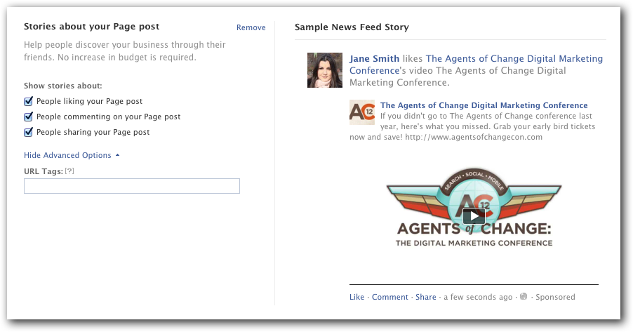 Stories about your Page post