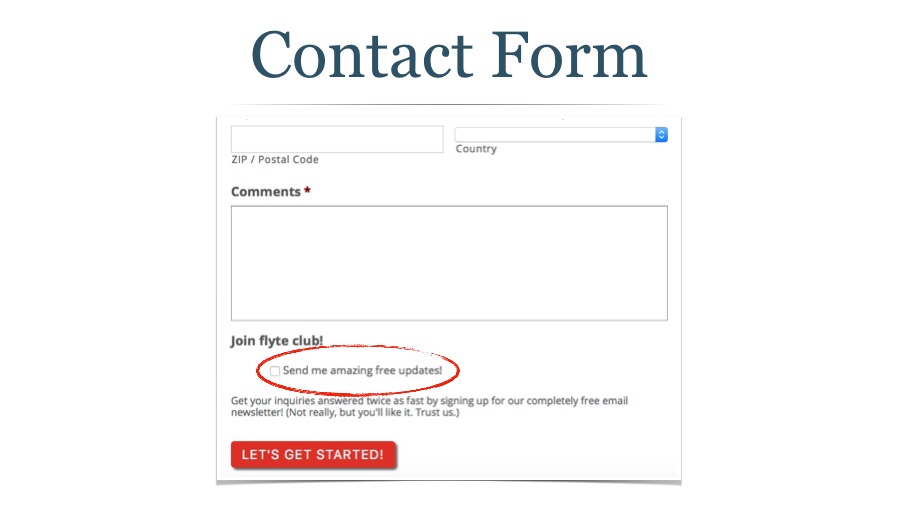 Use Your Contact Form for Email Signups