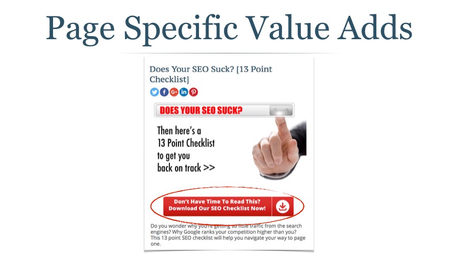 Adding a Value Add Signup Box to a Blog Post