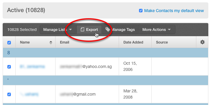 Exporting your email list to take it with you